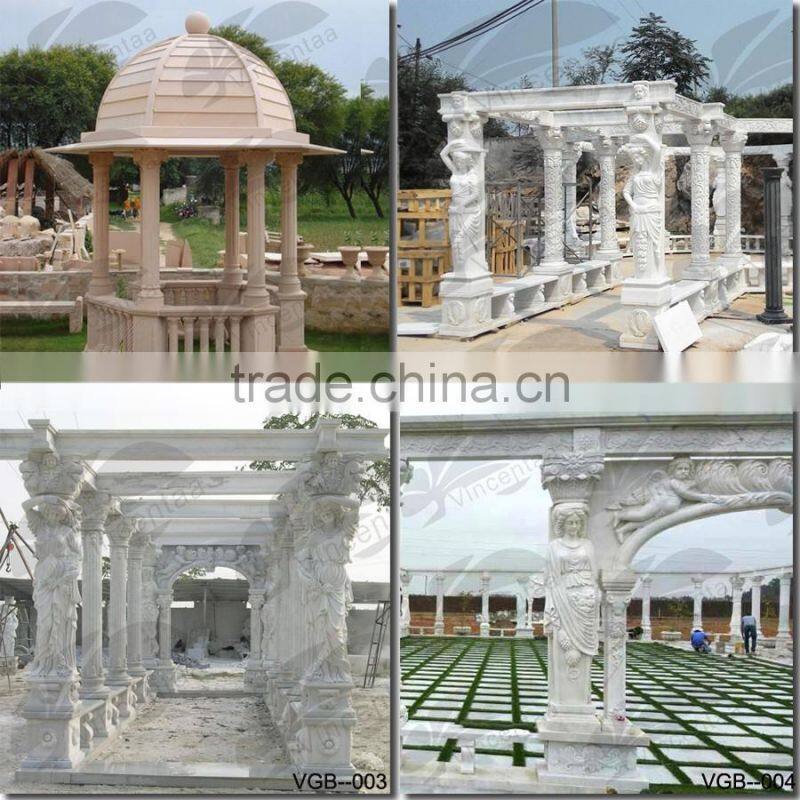 Hot Sale Marble Gazebo for Garden Decoration VGB--001