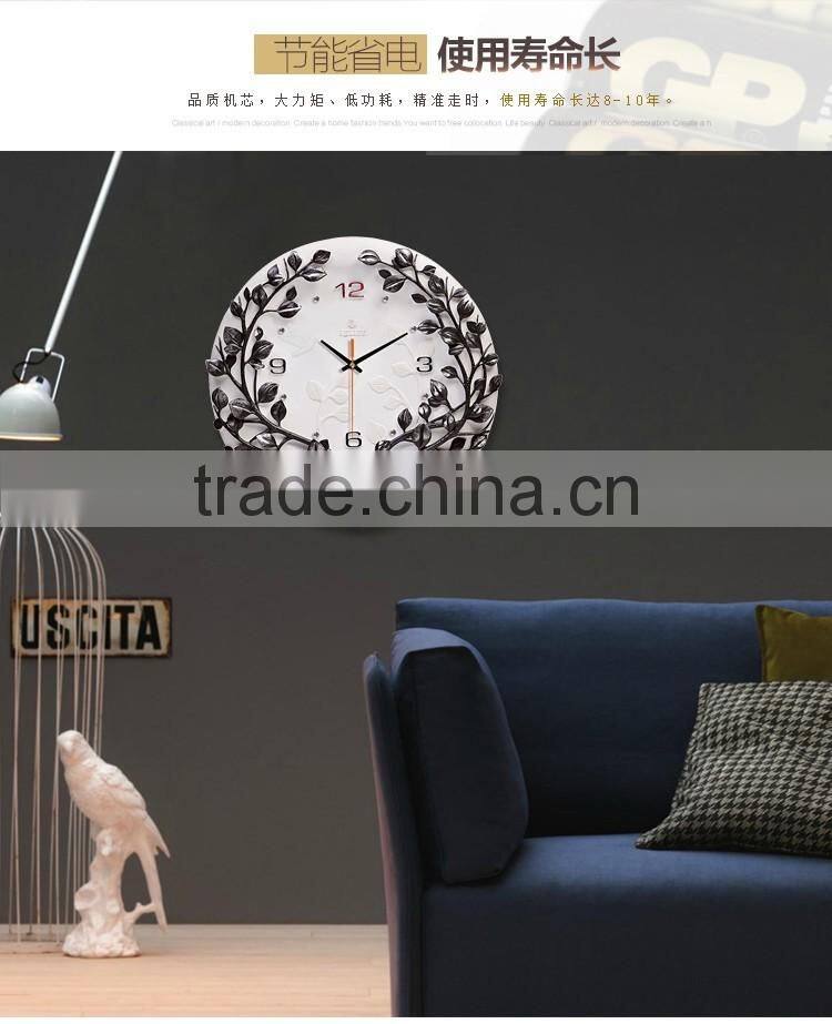 M0026 Momoda Living room dining room Creative fancy elegant 3D tree wall clock quartz home decoration gold silver art wall clock