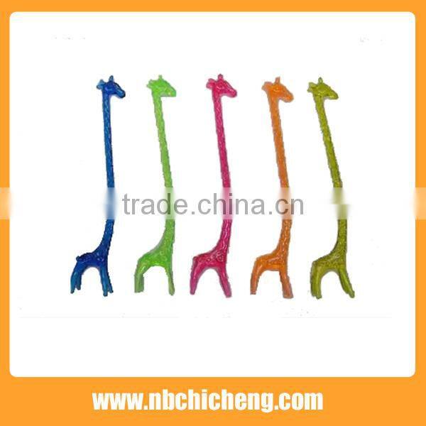 8 pcs Plastic Colorful Swizzle Sticks