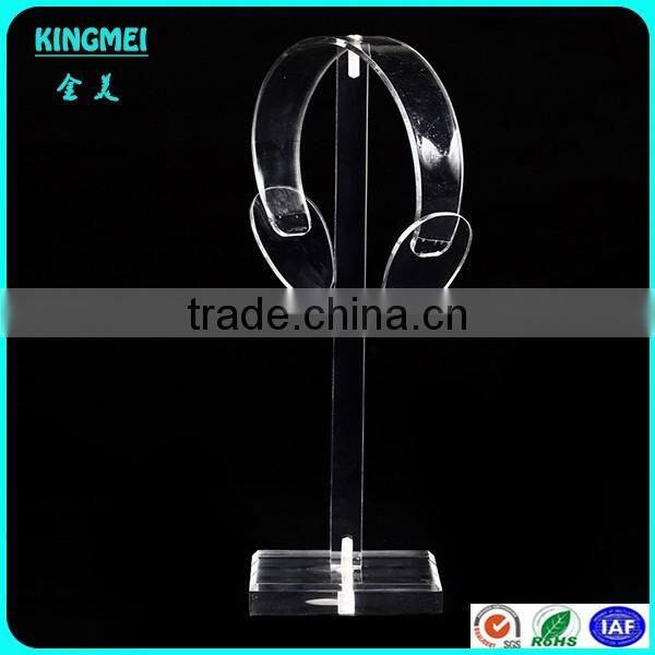 Customized Black Acrylic Earphone Headset Headphone Display Stand for Sale