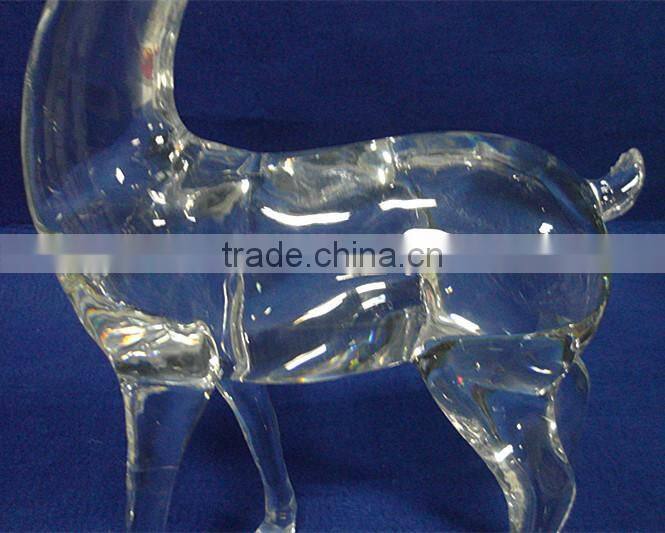 Hot selling acrylic Xmas reindeer figurines decoration