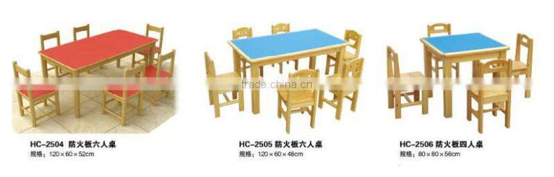(HC-4812) Cheap used double school desk and chair