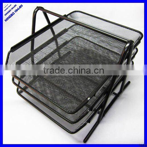 2 layers/2 floors metal mesh document tray