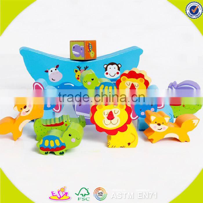 Wholesale creative wooden balance scale toy teaching aid wooden balance scale toy W11F008