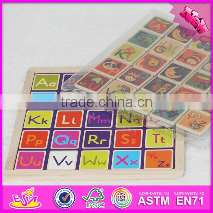2016 brand new baby wooden scrabble toys for sale W14B069