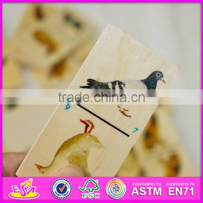 2016 top fashion educational kids wooden domino set WJ278287
