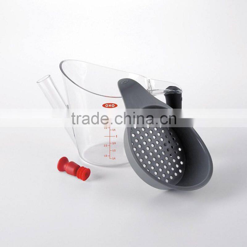 2016 wholesale kitchen tools 2-Cup Fat Separator Measuring Cup with Strainer