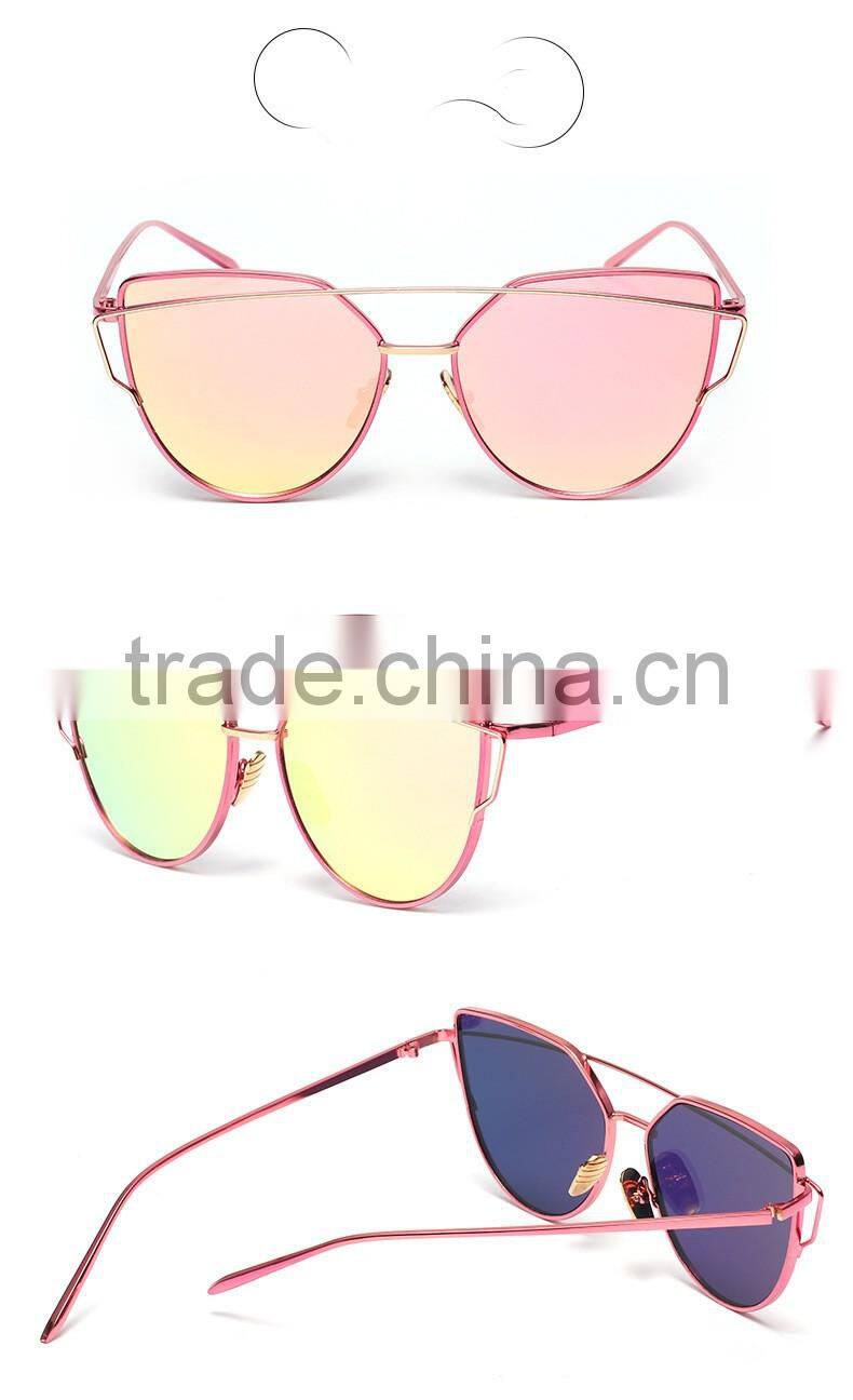 2016 UV400 fashionable multicolor dazzle colour cycling outing sunglasses
