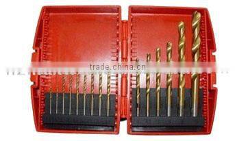 15pcs HSS Titanium Drill Set