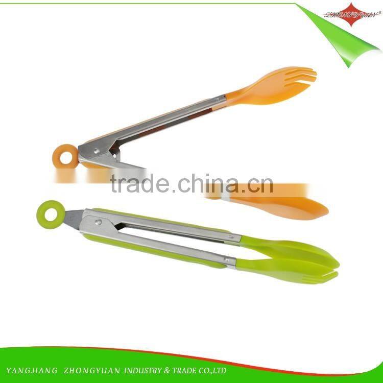 ZY-H3008 9" 100% Food Grade Non-Stick Kitchen Utensils Food Tongs