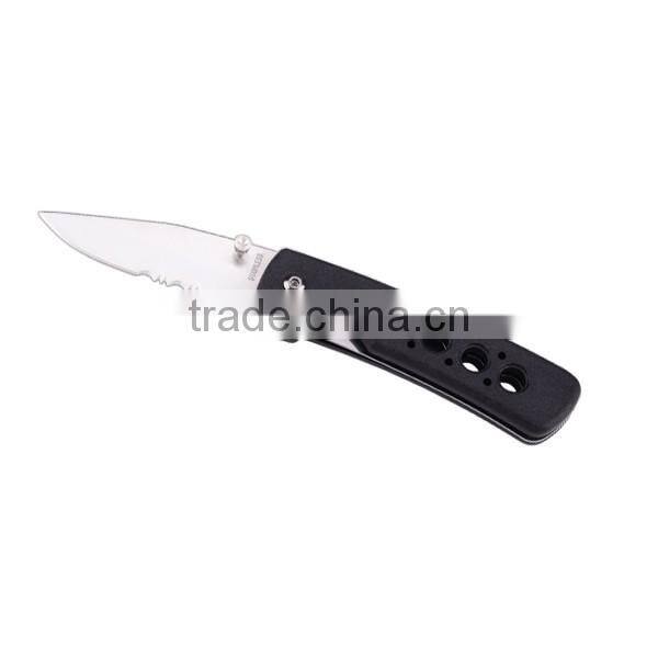 A21-S006 Stainless Steel Spring Loaded Blade Camping Tool Pocket Knife
