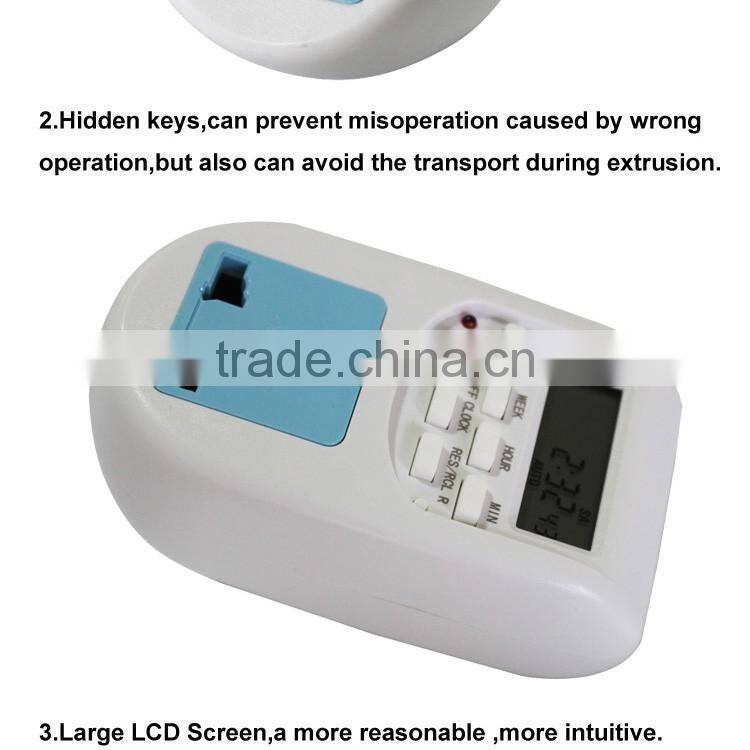 220-240V AC 50Hz 10A UK Plug Programable Timer Digital Switch 24h 7 Day week Digital LCD Timer display CE electronic socket