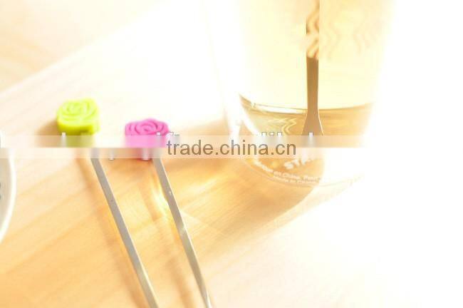 High Quality 2 Pieces Per Set Stainless Steel With Silicone Coffee Stirrer
