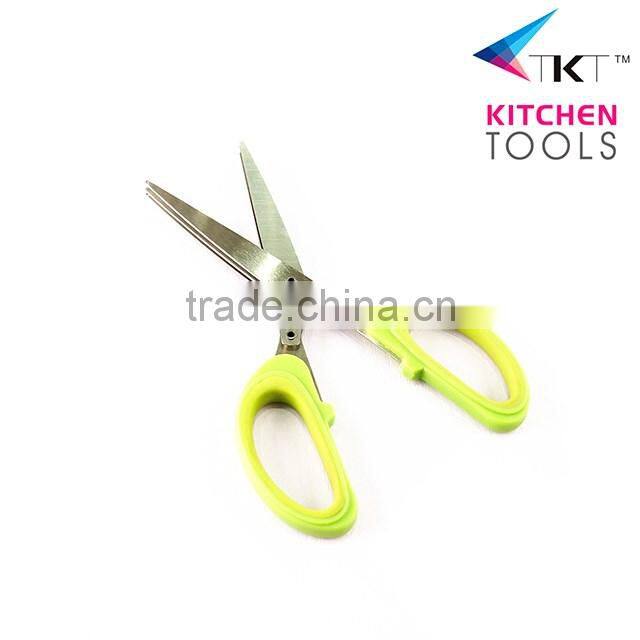 LFGB standard vegetables cutting 5 blades herb scissors