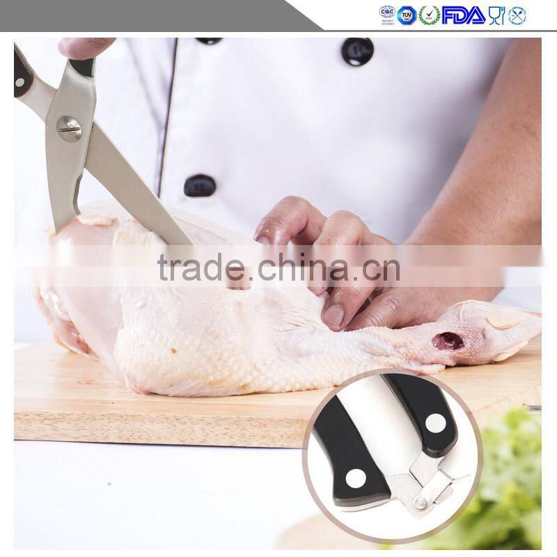 Kitchen scissors cuts - heavy duty stainless steel spring - - great poultry, fish, chicken, beef, barbecue, herbs and plastic