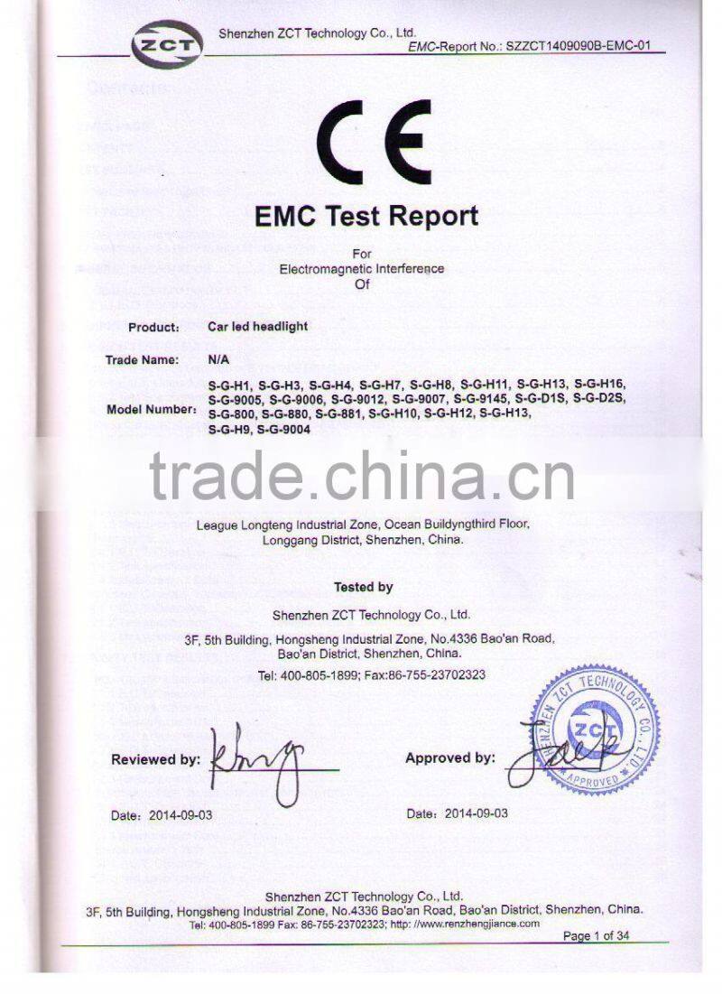 factory wholesale 25W High Performance H11 Auto Led Headlight