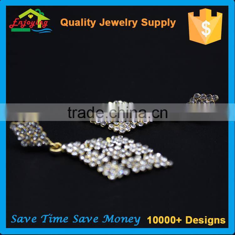 attractive modern genuine zircon earring jewelry for gift and party occasion