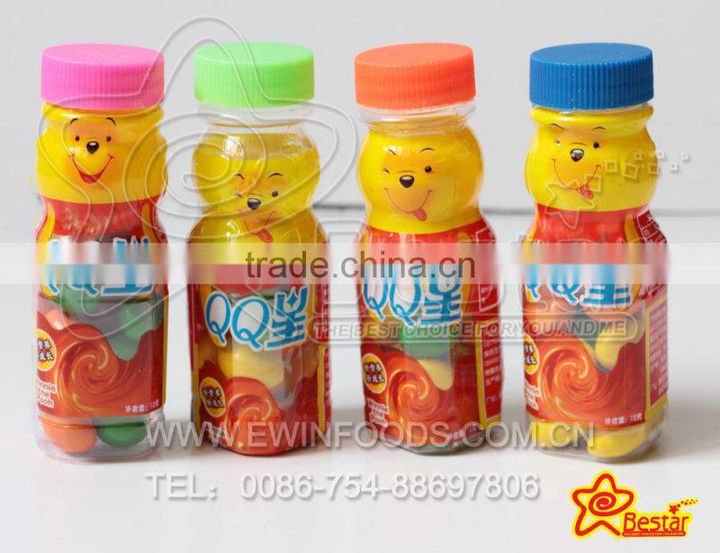 Lovely Bear Shaped Bottle Colorful Crisp Chocolate Bean