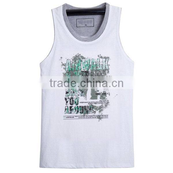 Printed mens tank top mens sleeveless t shirts