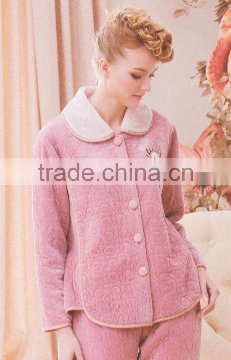 Hot sale elegant winter family pajamas set