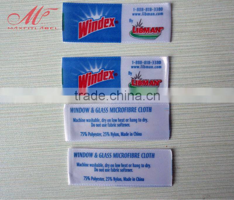 China cheap wash care labels for clothing garment printing labels