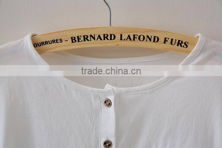Fashion women cotton linen t shirt