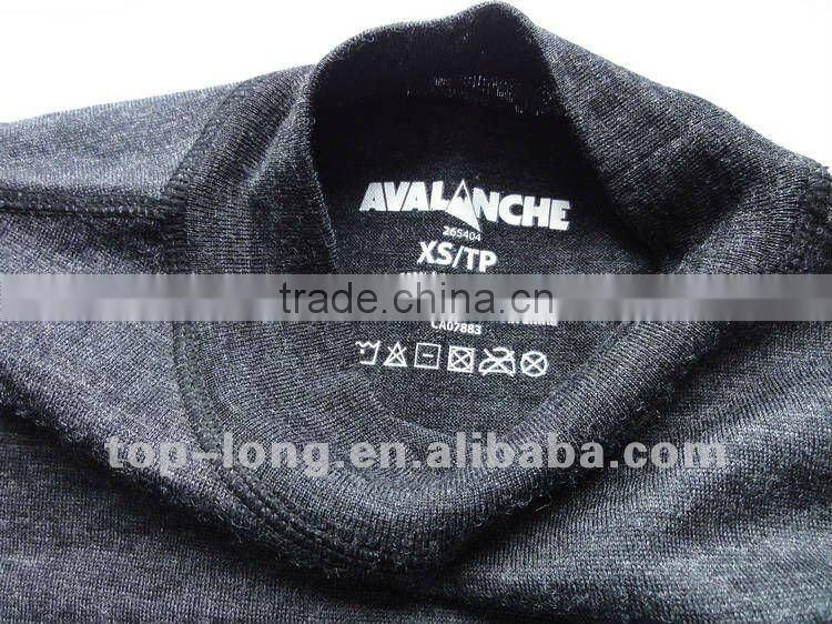 100% merino wool thermal underwear of women charcoal crew&pant long johns