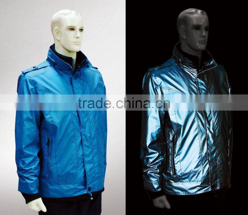 New design fashion low price black reflective fabric