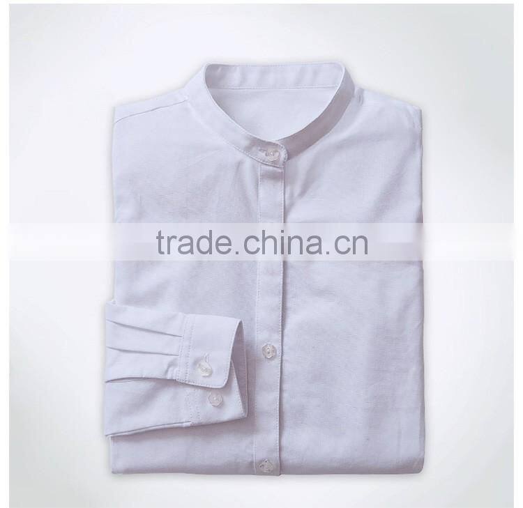 Wholesale OEM Girls Long Sleeve School Shirt Latest Design