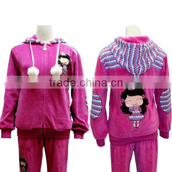 2016 hot high quality fashion cheap velour tracksuits wholesale