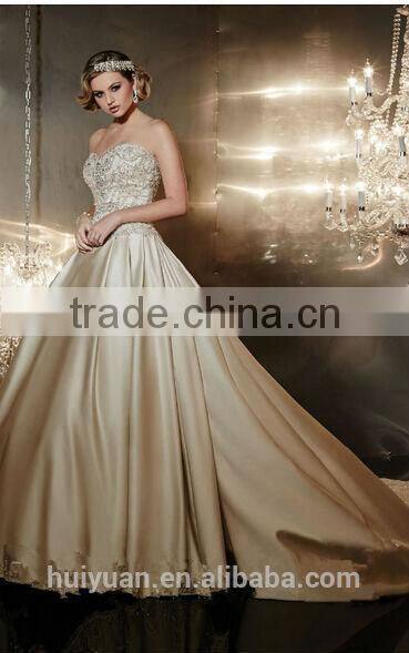 new backless satin beaded champagne colored bridesmaid dresses