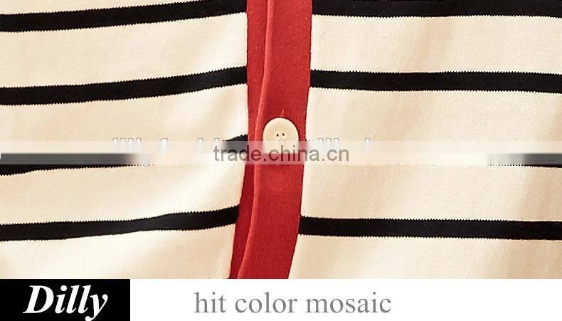2015 Korean stripe cardigan knitted couple lover sweatshirt