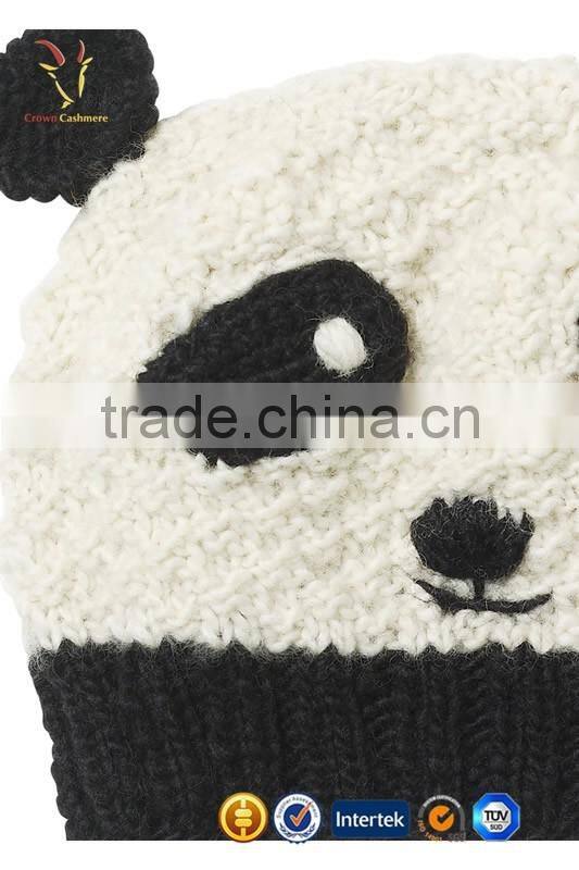 Cute Design Animal Hat Scarf Glove set,Baby Beanie hat with Panda Design