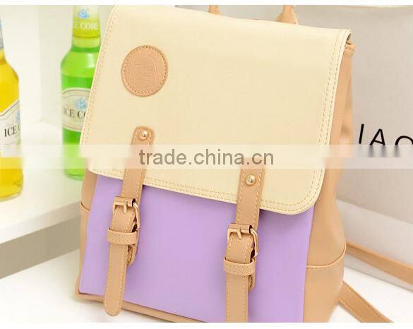 New Women's Retro College Sweet Shoulder Bag Synthetic Leather Backpack SV008057#