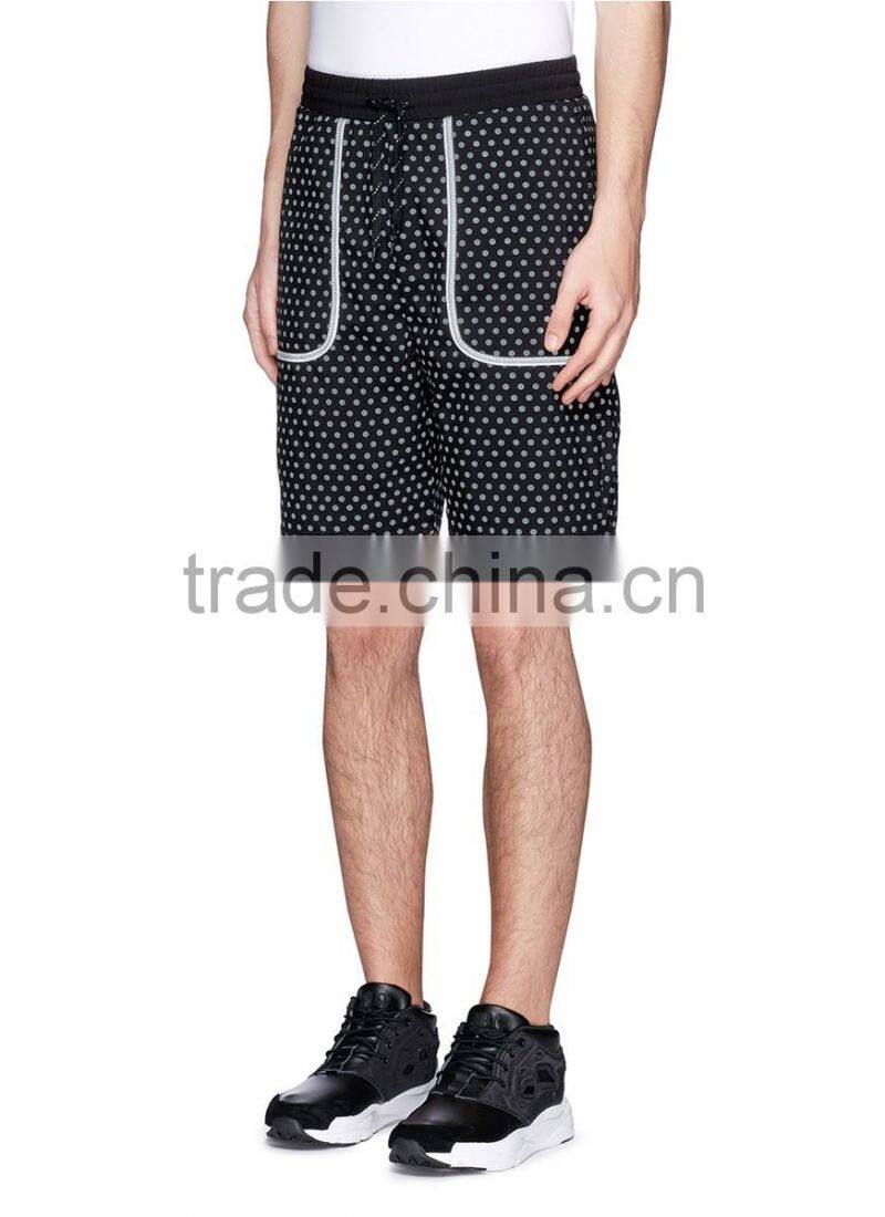 man french fashion tactical short with reflective thread shorts dot design