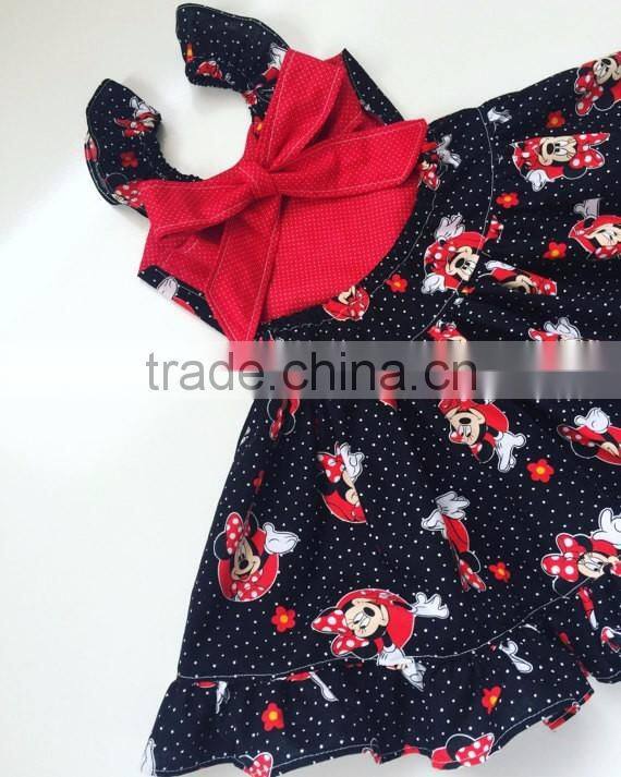 wholesale girl boutique clothes summer sleeveless 2 years old baby girl ruffle dress