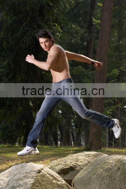 healthy and comfy quality men's denim jeans pants