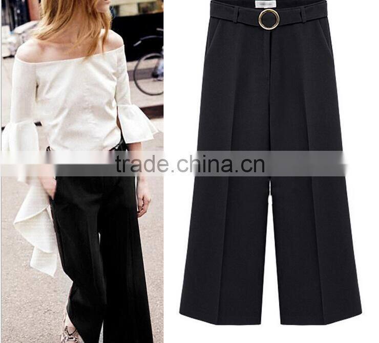 EY0540P Wholesale fashion loose pants casual women gaucho pants