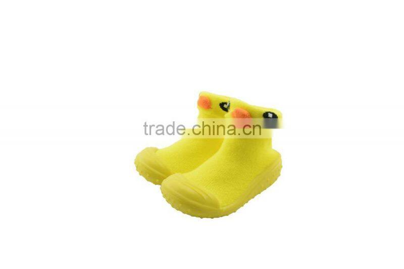 2015 New Desgins rubber outsole baby sock shoe