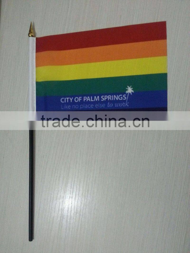 color printing hand flag