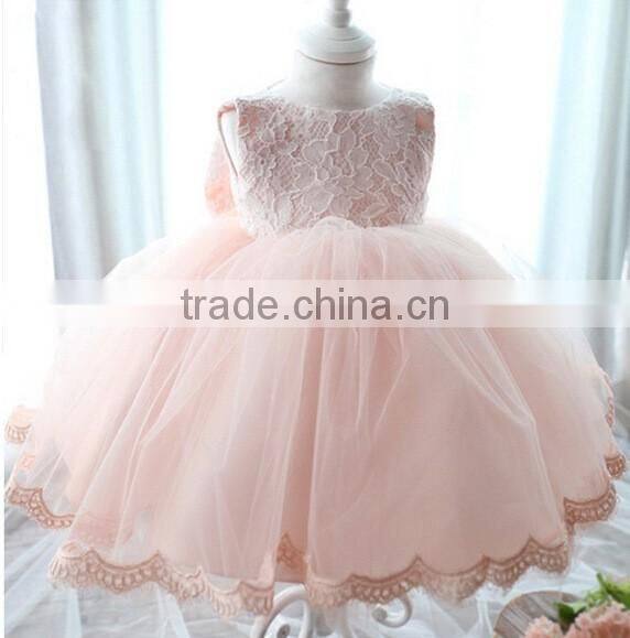 New Model Summer Girl Dress Lace Dress With Flower Baby Dress Kids Clothes