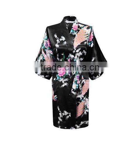 Woman long Style Satin Kimono Robes 14 colors size large size PC034