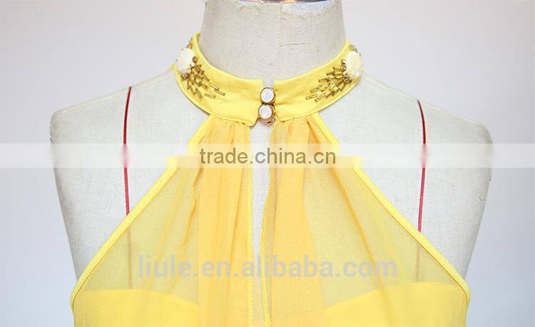 nail beaded cardigan loose assorted colors printing irregular hem sleeveless chiffon cloak for women