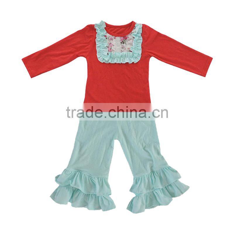 Fashion Baby Tops floral Pants Baby Girls Outfit Hot Sale flower Baby Clothes Set Children's Boutique Matching Clothing