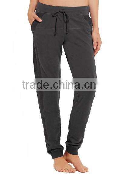 Wholesale women cotton track pants breathable gym long yoga jogger running pants