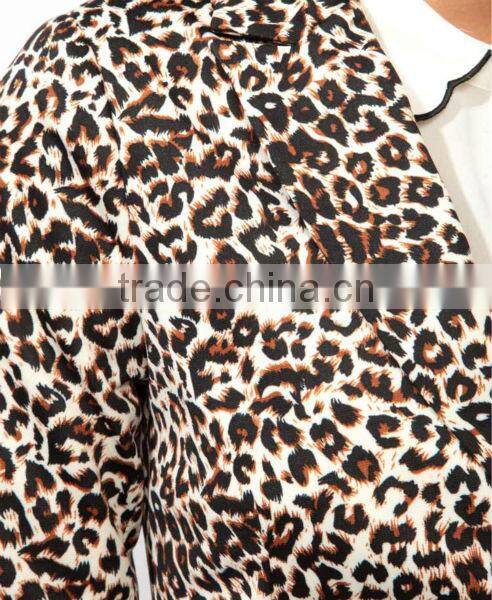 Animal Print Woven Blazer