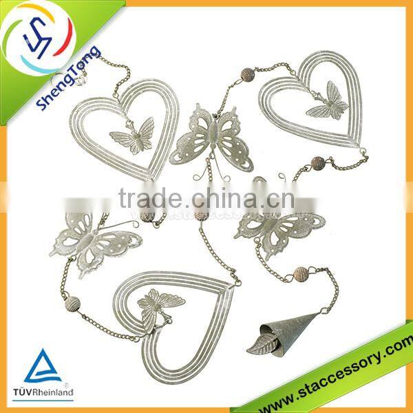 new design personality metal hanging heart decoration for decorating or party