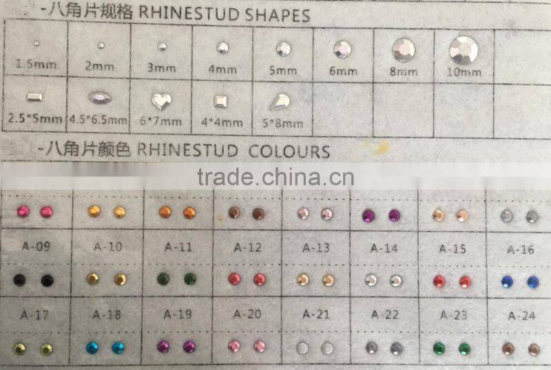 Hot fix Octagon Aluminum beads hot fix rhinestud