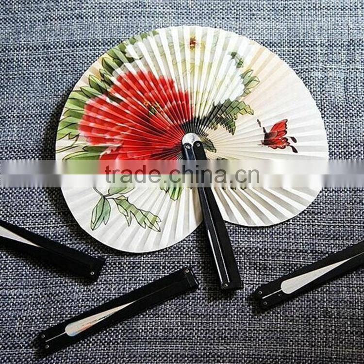 Factory direct paper fan travel fan hand holder fan