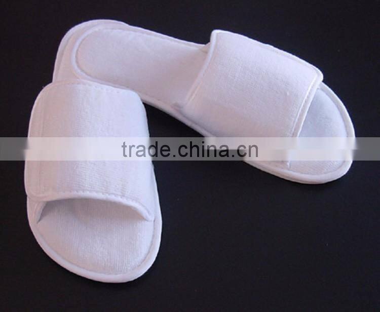 towel slippers custom cotton terry hotel home bathroom white slippers